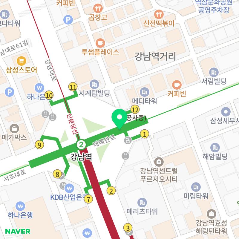 Moon 강남역 지하상가점 지도
